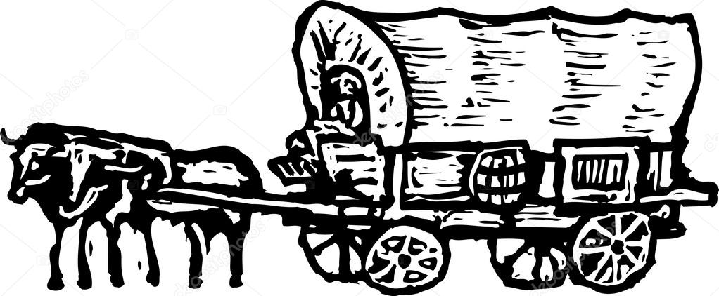 Vector Illustration of Conestoga Wagon