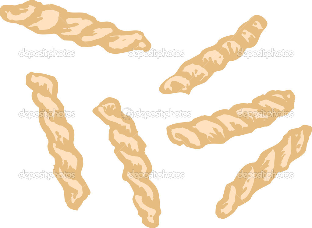 Woodcut Illustration of Corkscrew Pasta