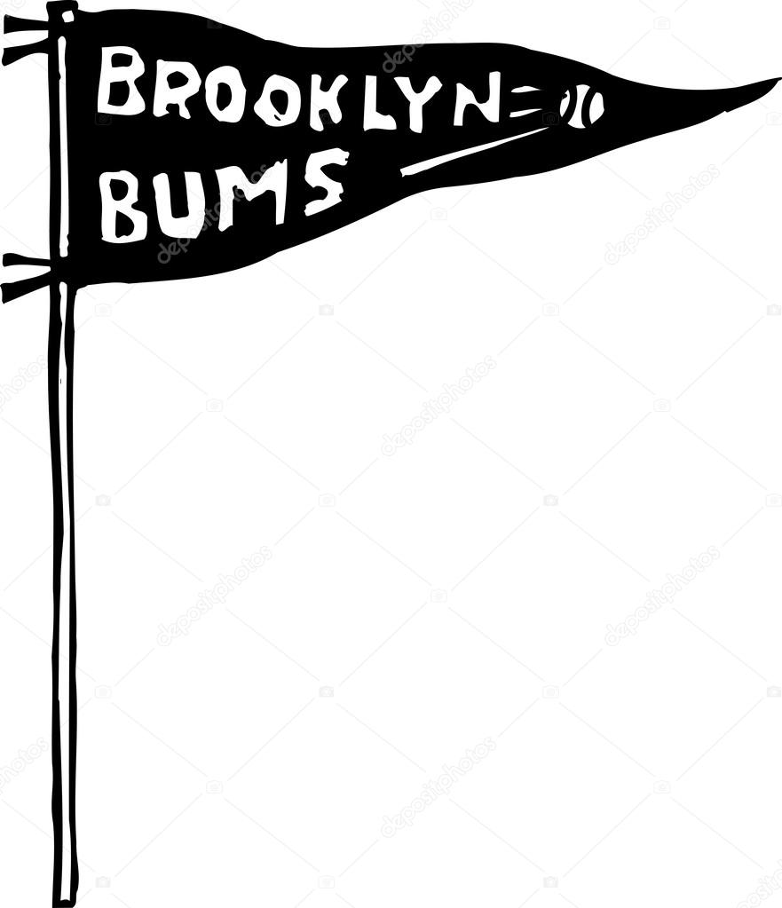 Vector Illustration of Brooklyn Bums Pennant