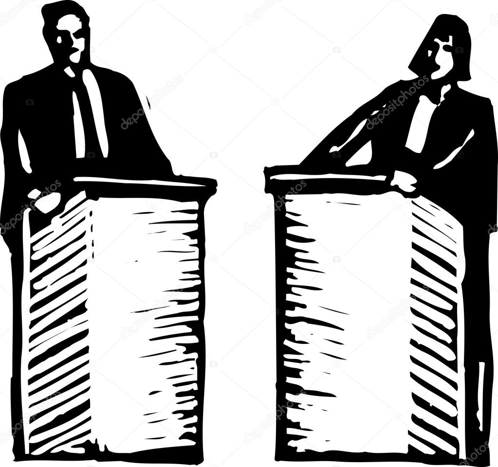 Vector Illustration of Political Debate