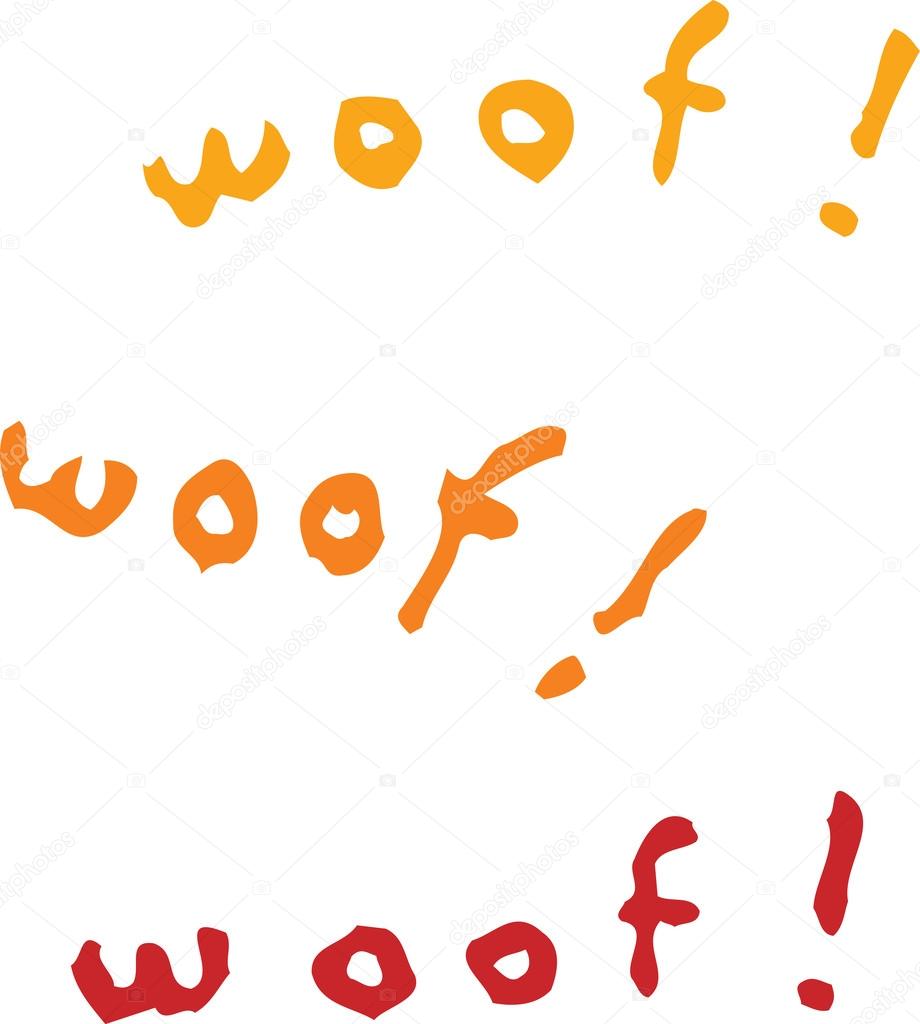 Woodcut Illustration of Dog