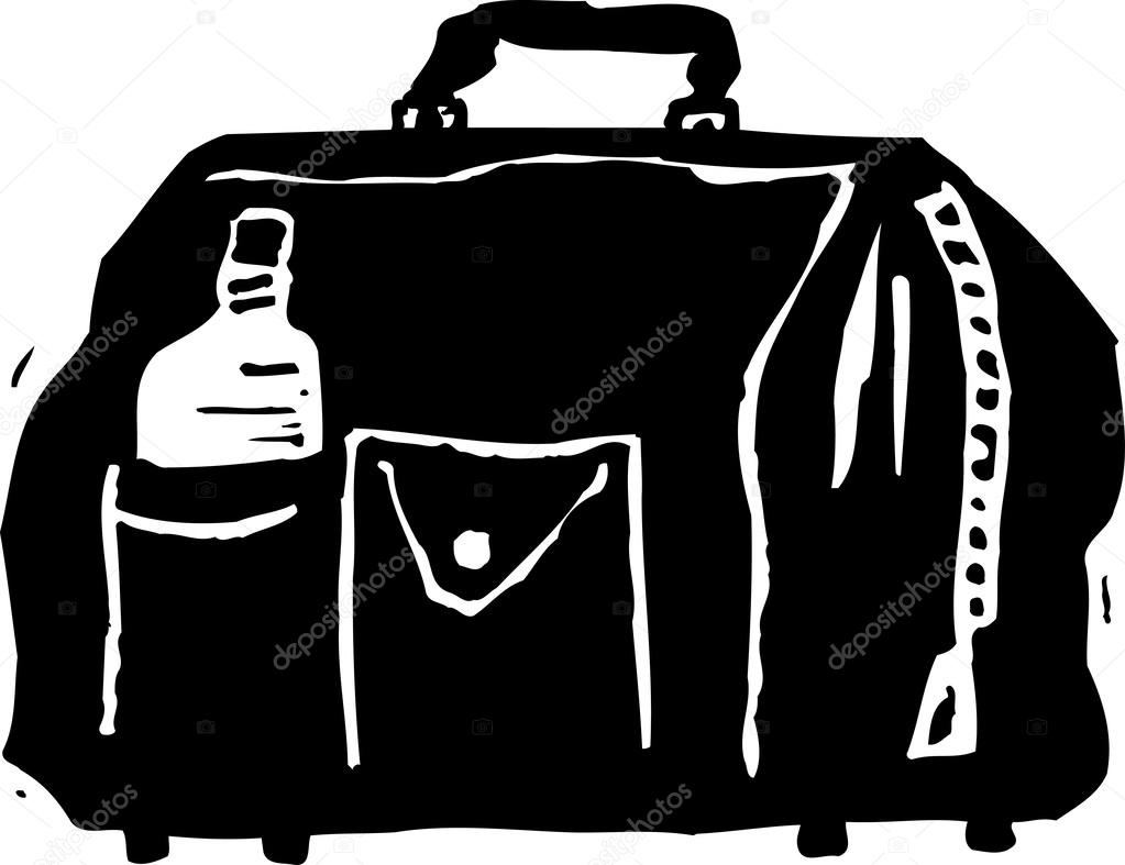 Vector Illustration of Sports Duffel Bag