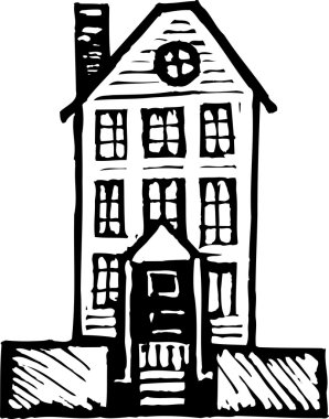 Kardeşlik evi gravür çizimi