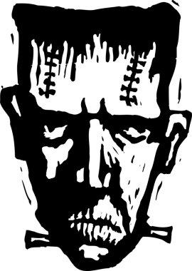 frankenstein gravür çizimi