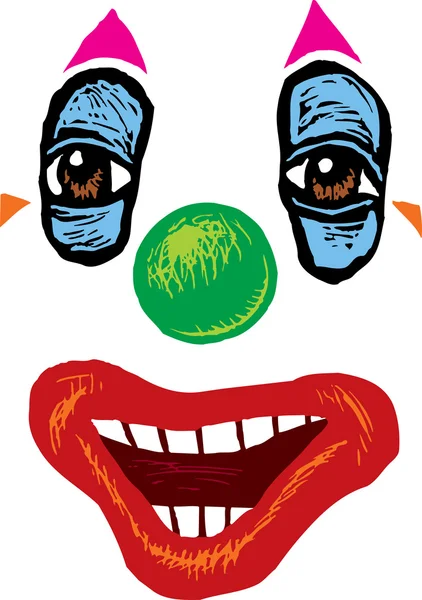 Clown gezicht — Stockvector