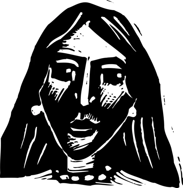 Vektor Illustration av kvinnans ansikte — Stock vektor