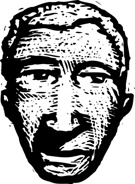 Illustration vectorielle du visage de l'homme — Image vectorielle