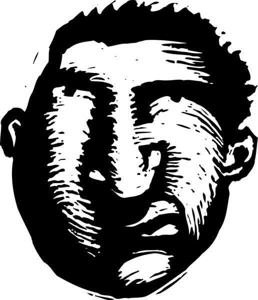 Illustration vectorielle du visage de l'homme — Image vectorielle