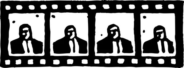 Ilustracja wektorowa człowieka w filmie — Wektor stockowy