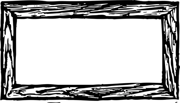 Holzschnitt-Illustration des Rahmens — Stockvektor