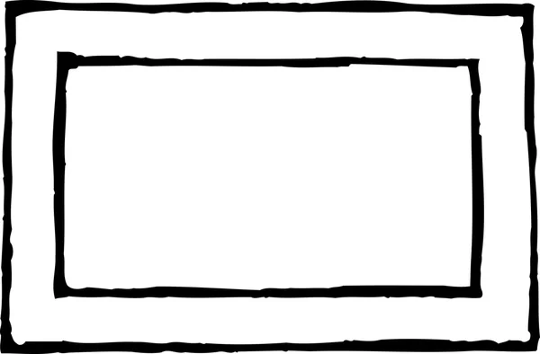 Träsnitt illustration av ram — Stock vektor