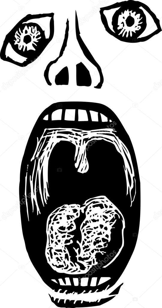 Screaming Person Face