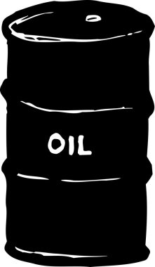 petrol varil gravür çizimi