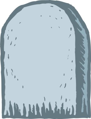 mezar taşını gravür çizimi