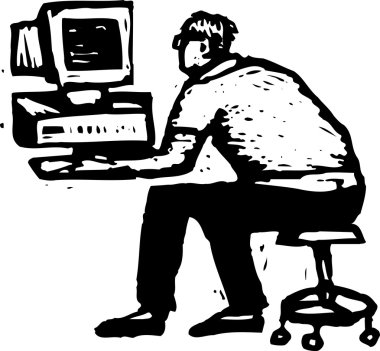 hacker gravür çizimi