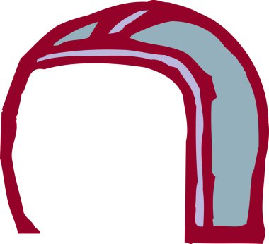 Uzay başlığın gravür çizimi