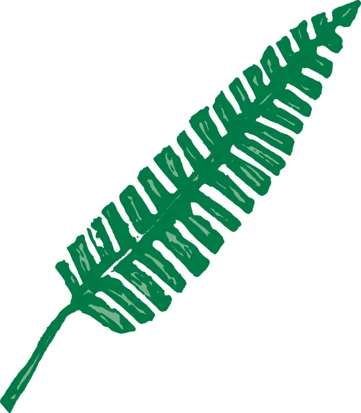 Illustration de la feuille de fougère ou Frond — Image vectorielle