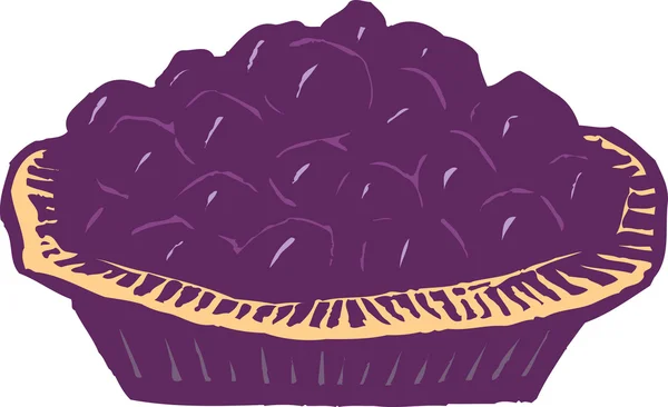 Houtsnede illustratie van groenten taart — Stockvector