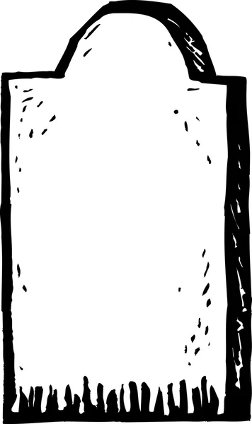 Träsnitt illustration av gravsten — Stock vektor