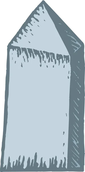 Woodcut Ilustração de Headstone — Vetor de Stock