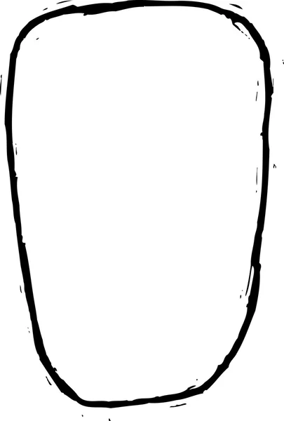 Illustrazione Woodcut della testa del blocco — Vettoriale Stock