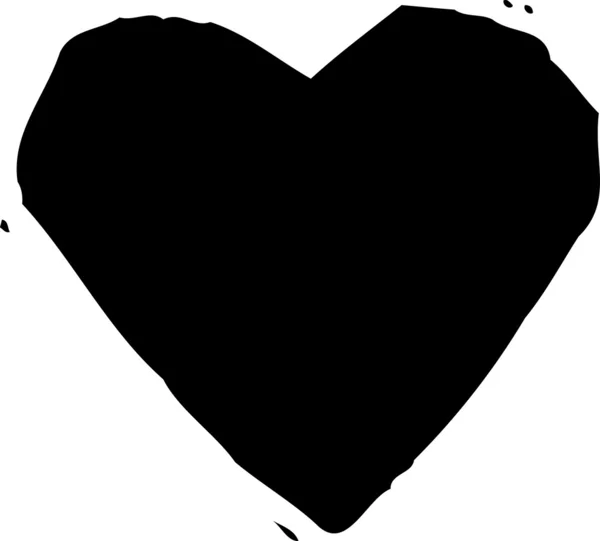 Illustration de gravure sur bois Icône de coeur — Image vectorielle