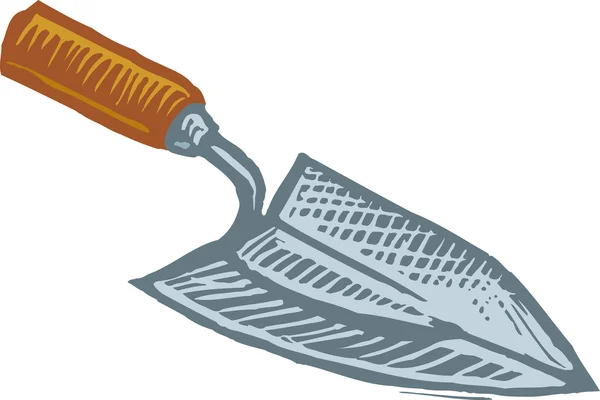 Houtsnede illustratie van tuin tool - spade — Stockvector