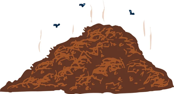 Woodcut Illustration of Compost Pile — Stock Illustration Woodcut Illustration of Compost Pile Stock Illustration