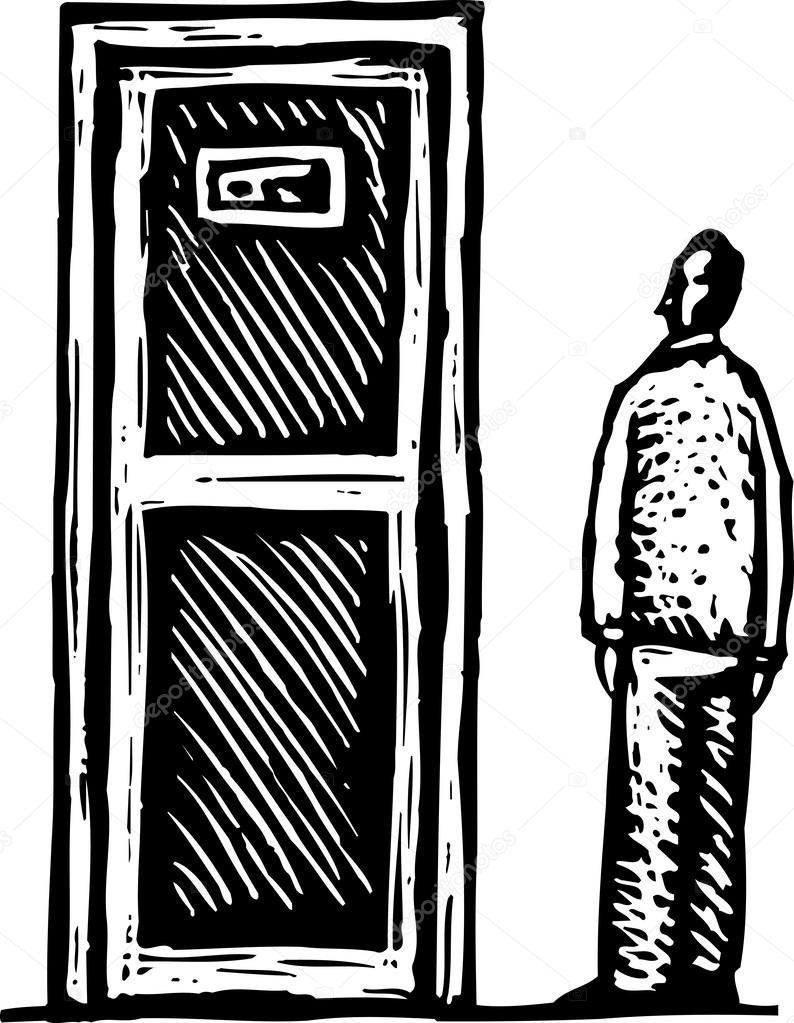 Woodcut Illustration of Secret or Private Entrance