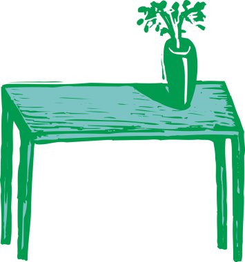 çiçek vazo ile tablo