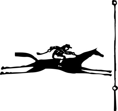 at yarışı vektör çizim