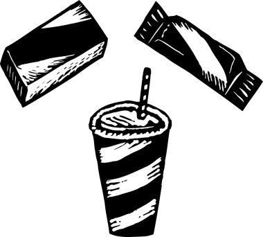 meşrubat, çikolata ve dondurma çubuğu