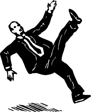 Man Slipping and Falling clipart