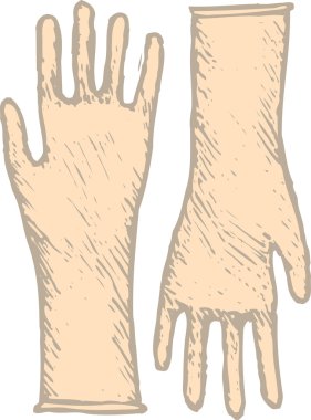 lateks eldiven gravür çizimi