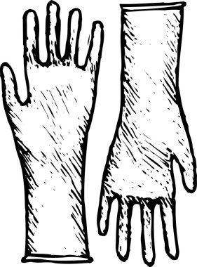 lateks eldiven gravür çizimi