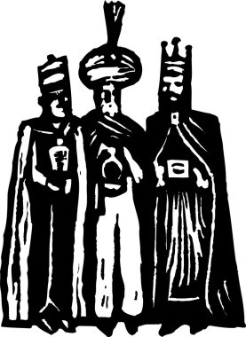 magi veya Üç Akil Adam gravür çizimi