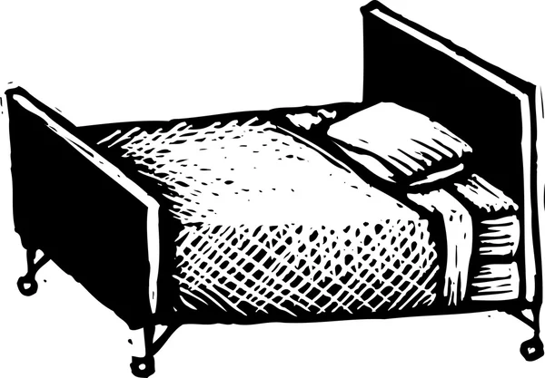 Vector Illustration of Hospital Bed — Stock Vector