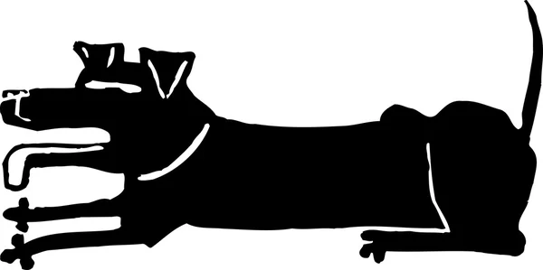 Ilustración vectorial del canto del perro — Archivo Imágenes Vectoriales
