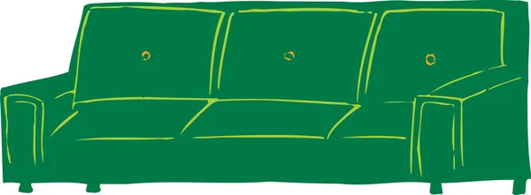 Иллюстрация дивана — стоковый вектор