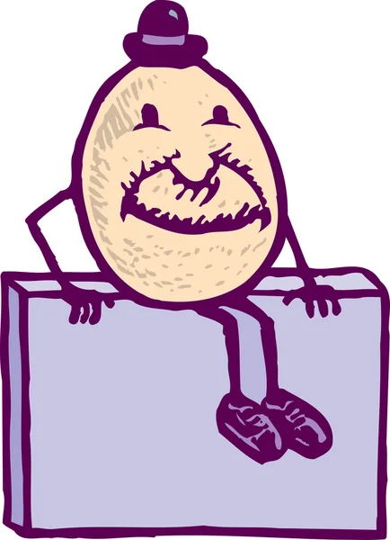 Humpty Dumpty sur le mur — Image vectorielle