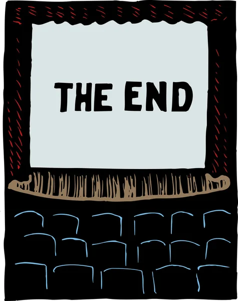 Ілюстрація фільму " Кінець " — стоковий вектор