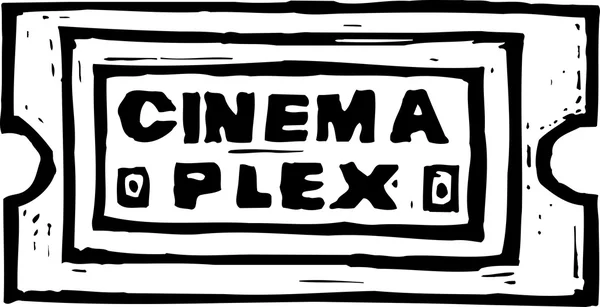 Illustration de billetterie de cinéma — Image vectorielle