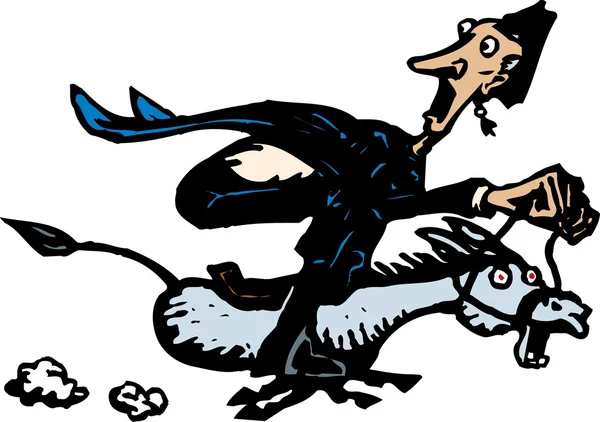 Ichabod crane çizimi — Stok Vektör