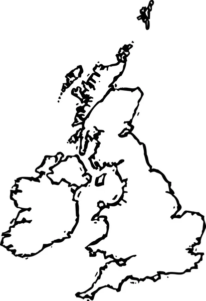 Ilustracja wektorowa mapa Irlandia i Wielka Brytania — Wektor stockowy