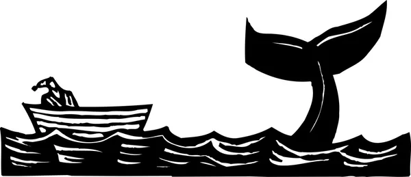 Jonah e a baleia —  Vetores de Stock