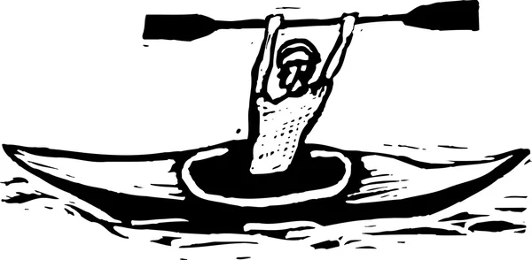 Векторная иллюстрация каяка — стоковый вектор