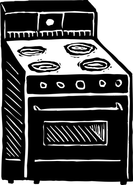 炉子的木刻插图 — 图库矢量图片