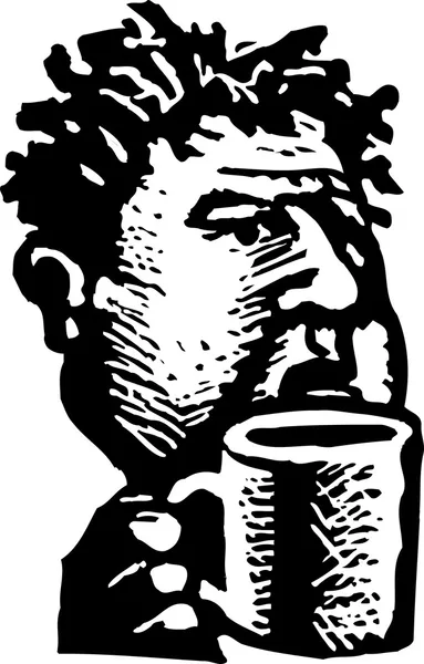 Ilustracja wektorowa człowieka z kawy — Wektor stockowy