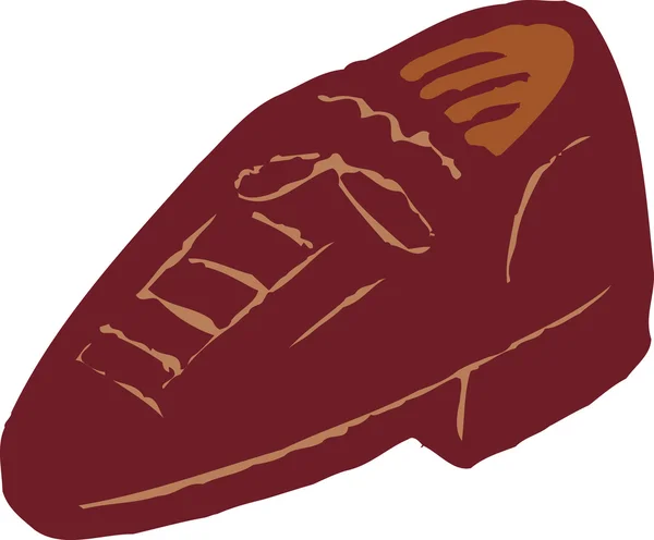 Woodcut kuvitus kuvake Shoe — vektorikuva