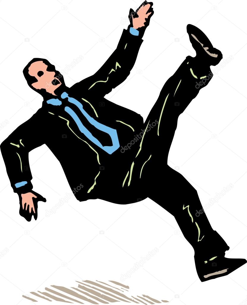 Man Slipping and Falling
